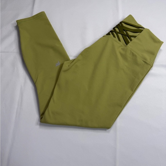 Fabletics Green Leggings with Geometric Waistband - Picture 1 of 5
